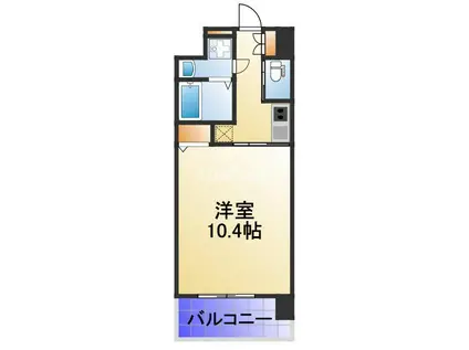 フォレストグレイス守口駅前II(1K/3階)の間取り写真