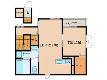 CLARITT (1LDK/2階)の間取り写真