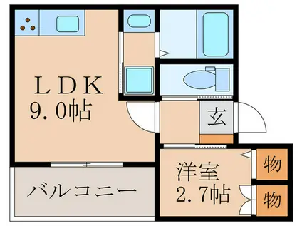 OSTEN HAUS(1LDK/3階)の間取り写真