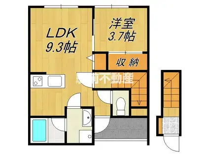 ELCASA吉野ヶ里(1LDK/2階)の間取り写真