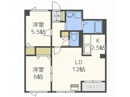ブロッサム21(2LDK/2階)の間取り写真