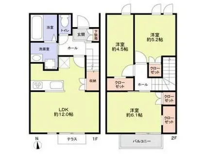 練馬区高松1丁目計画(3LDK/1階)の間取り写真