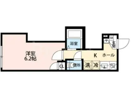 グランクオール綾瀬グレイス(1K/1階)の間取り写真