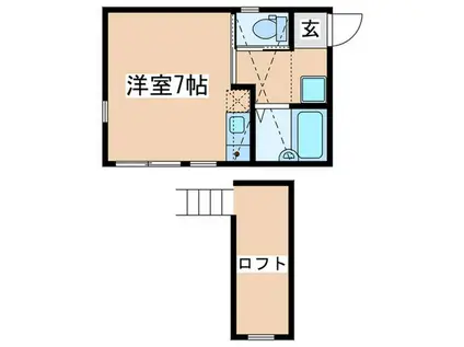マグノリアコート(ワンルーム/2階)の間取り写真