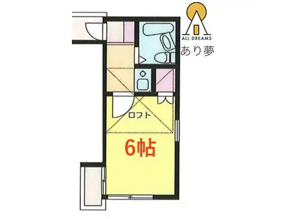 サクセス鶴見(1K/1階)の間取り写真