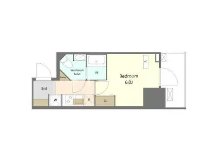 ALIVIS船橋イースト・ウエスト(1K/12階)の間取り写真