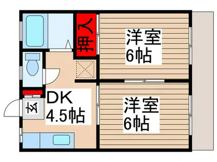 グランドハイツコタケ(2DK/1階)の間取り写真
