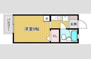 クレイドル青山II(ワンルーム/2階)の間取り写真
