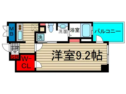 ルーセントオーデン難波(ワンルーム/12階)の間取り写真