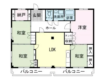 キャメロット修善寺(3DK/2階)の間取り写真