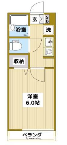 VILLA510 NO.6(1K/2階)の間取り写真