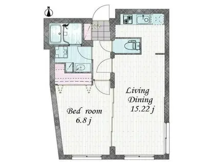 ブランシェ目黒大橋 BRANCHE目黒大橋(1LDK/2階)の間取り写真