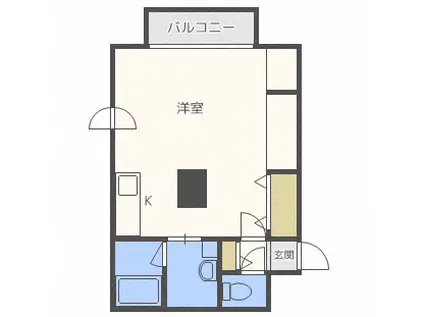 ドリームマインド(1K/4階)の間取り写真