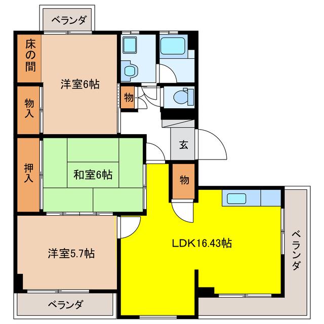 ソラリス(3LDK/2階)の間取り写真