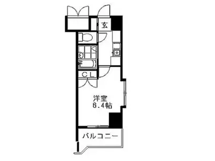 メインステージ早稲田(1K/5階)の間取り写真