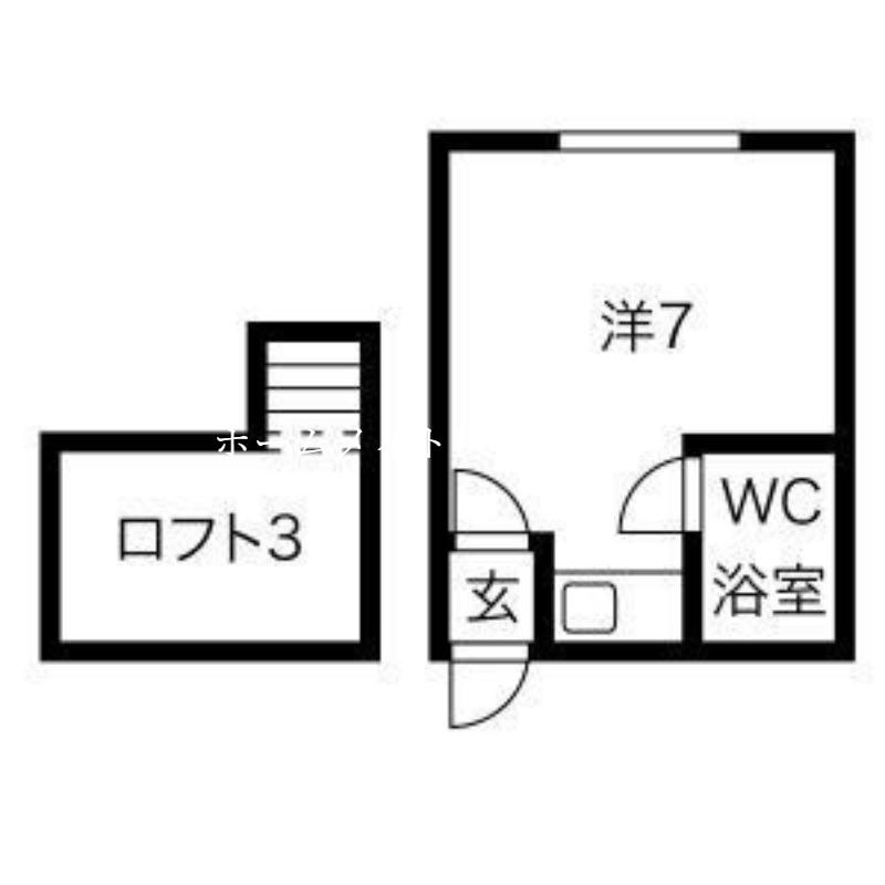 アメニティハウス(ワンルーム/2階)の間取り写真