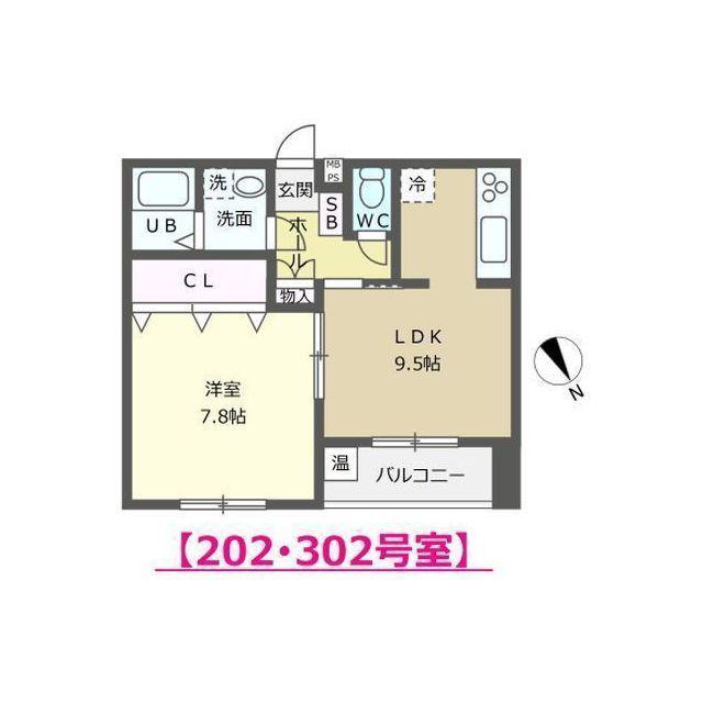 マルベリーハウス(1LDK/2階)の間取り写真