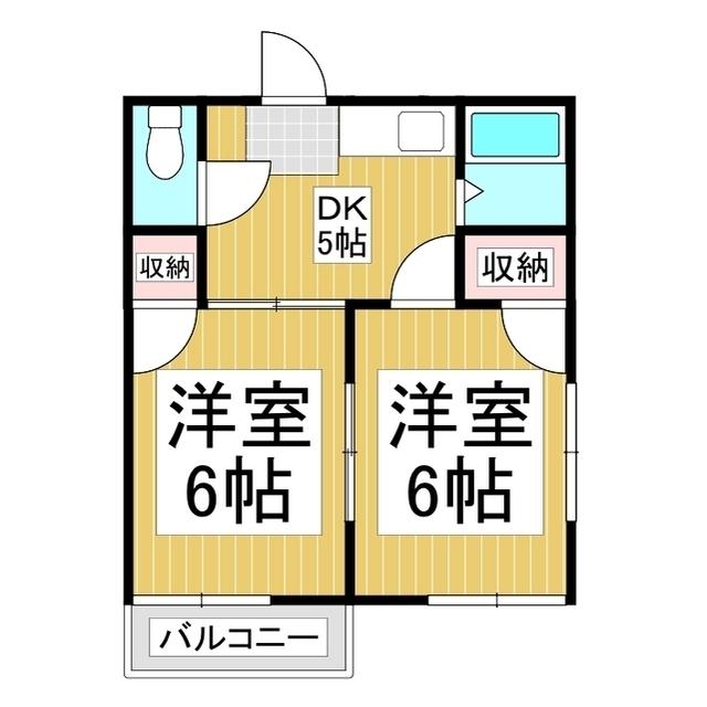 ブラボー50 NO.16(2DK/1階)の間取り写真