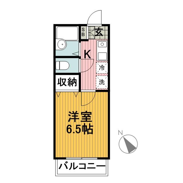 エベンエゼル(1K/2階)の間取り写真