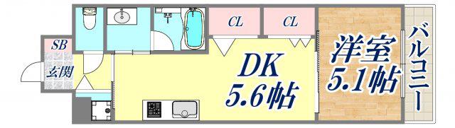 VERDE与古道(1DK/2階)の間取り写真
