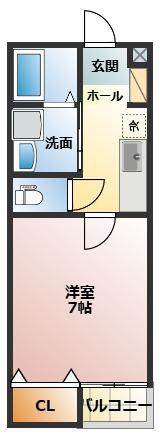 SS02(1K/2階)の間取り写真