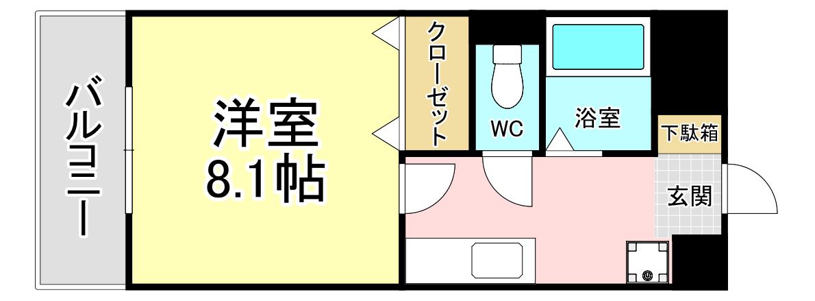 アーバンハイツ南台(1K/5階)の間取り写真