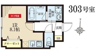 アイミング森下(ワンルーム/3階)の間取り写真