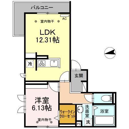 MORITAYA(1LDK/2階)の間取り写真