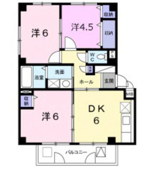さくらマンションA(2LDK/2階)の間取り写真