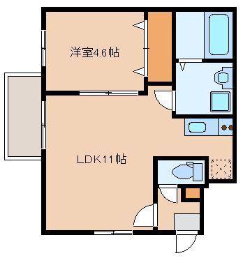 MACHERIE R姪浜(1LDK/3階)の間取り写真
