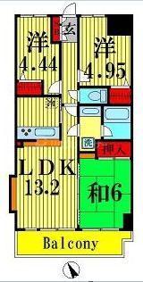 サンリヴァ隅田(3LDK/10階)の間取り写真