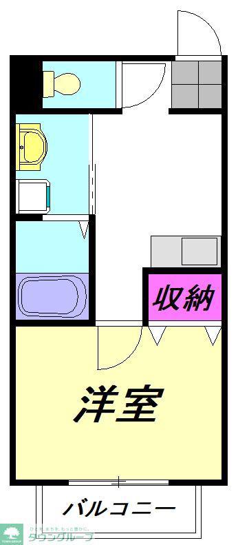 レジデンスTM1(1K/1階)の間取り写真