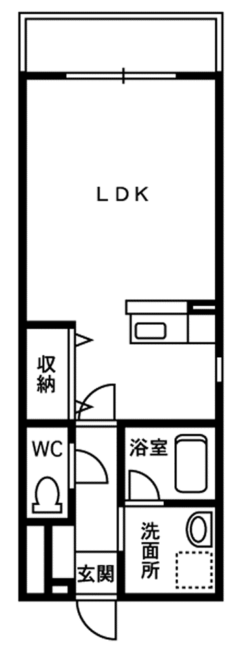 港人48番館(1K/2階)の間取り写真
