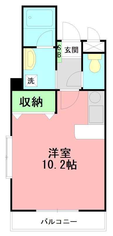 エクセレントII(ワンルーム/2階)の間取り写真