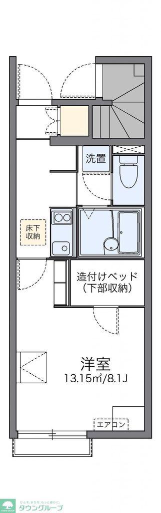 レオネクストケントコート(1K/1階)の間取り写真