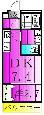 KEIAI RESIDENCE 五香II(1LDK/1階)の間取り写真