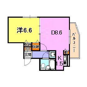 コート住吉(1DK/7階)の間取り写真
