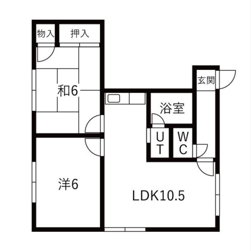 パナシティ44(2LDK/3階)の間取り写真