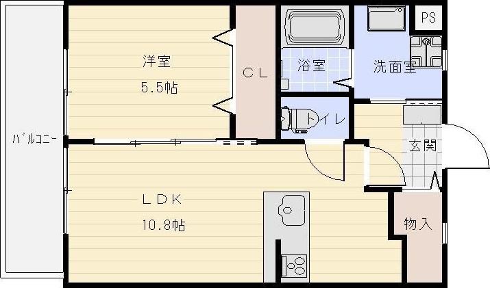 ARITAMA-SO(1LDK/1階)の間取り写真