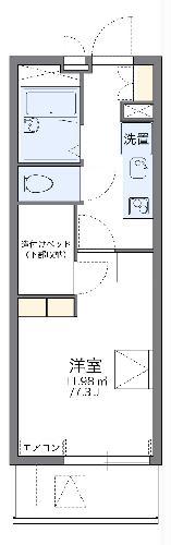 レオパレス喜沢美園(1K/1階)の間取り写真