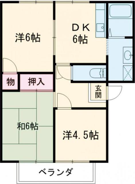 フレグランス谷口(3DK/1階)の間取り写真