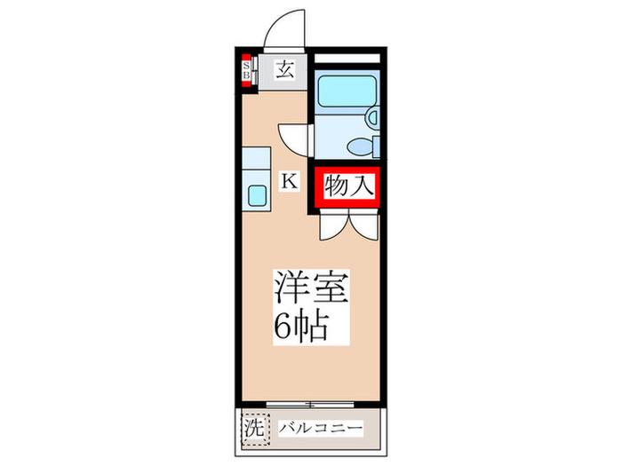 ドミールオクズミ(1K/2階)の間取り写真