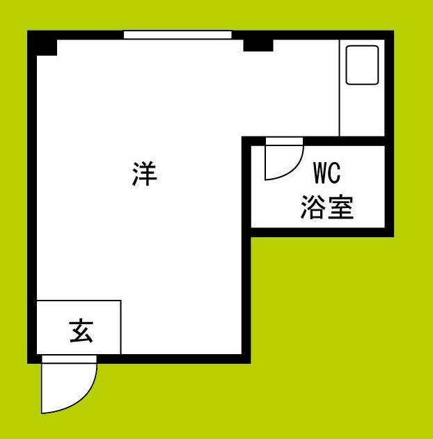 JPアパートメントKUMATA(ワンルーム/2階)の間取り写真