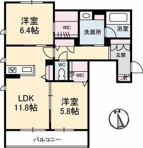CHARMANT VILLAGE(2LDK/3階)の間取り写真