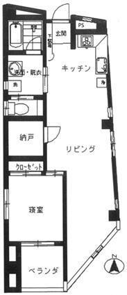 笹山ビル(1SLDK/3階)の間取り写真