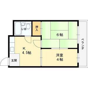 CLEAR HOSHIGAOKA.I(2K/B1階)の間取り写真