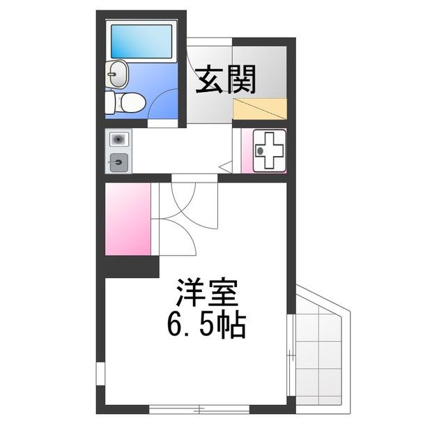 シャルマンフジ 南上町(1K/3階)の間取り写真