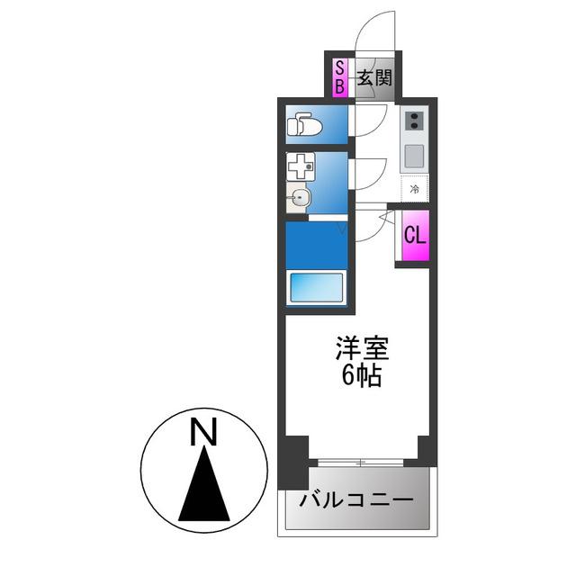 ARCOBALENO OSAKA FUSE(1K/8階)の間取り写真
