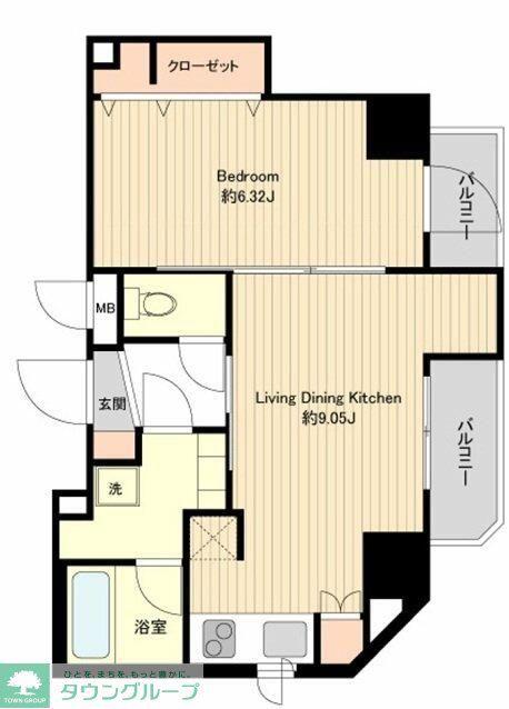 プライムアーバン板橋区役所前(1LDK/11階)の間取り写真
