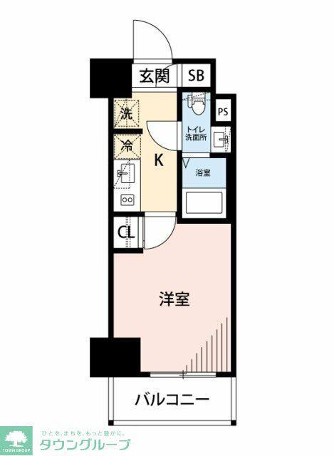 マイナビSTAYパークメゾン川崎(1K/10階)の間取り写真